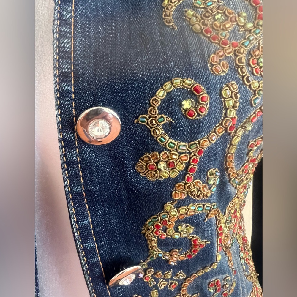 Vintage Rare Versace Jeans Couture Collection Dark Blue Jacket Italy 28 / 42 XS - Picture 6 of 11